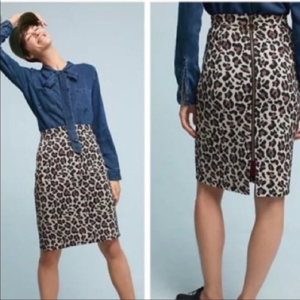 Maeve Anthropologie// Leopard Print Skirt